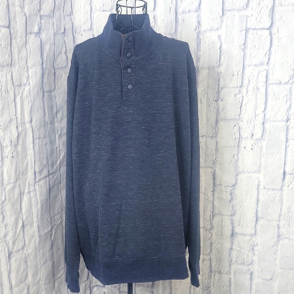 ORVIS Blue Snap Button‎ Men's Pullover Large
